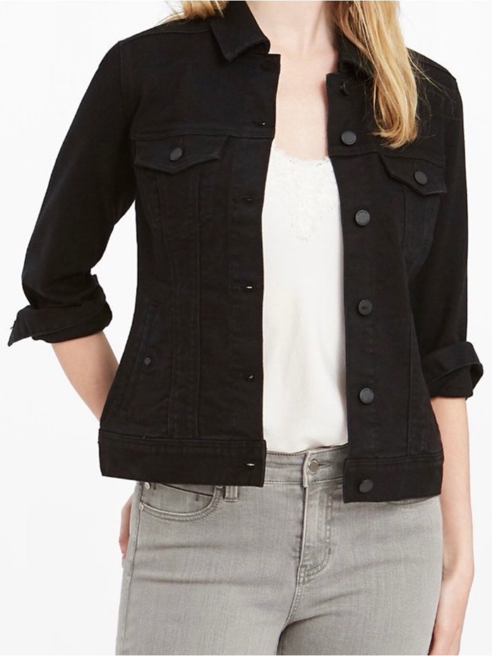 Liverpool Los Angeles Kolten Denim Jacket Black Size L Monochrome Layering Piece